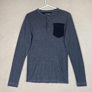 G Star Shirt Mens Small Gray Henley Pullover‎ Casual Long Sleeve T- Shirt Adult